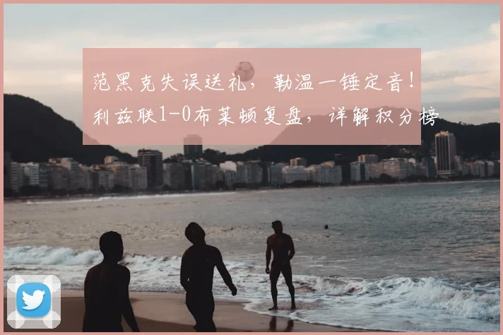 范黑克失误送礼，勒温一锤定音！利兹联1-0布莱顿复盘，详解积分榜关键变动